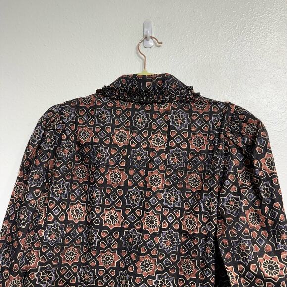 Walter Baker Cameron Mosaic Button Down Blouse Sz M NWT - Picture 8 of 12